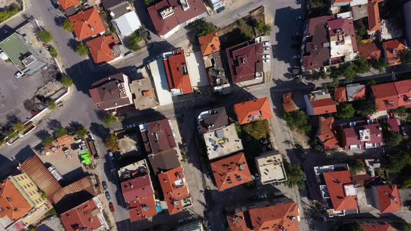 Aaerial Top View of Houses in City Suburb