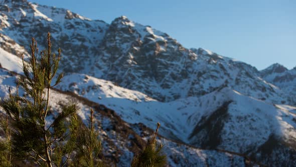 Morocco Atlas Mountains Snow Peaks Timelapse