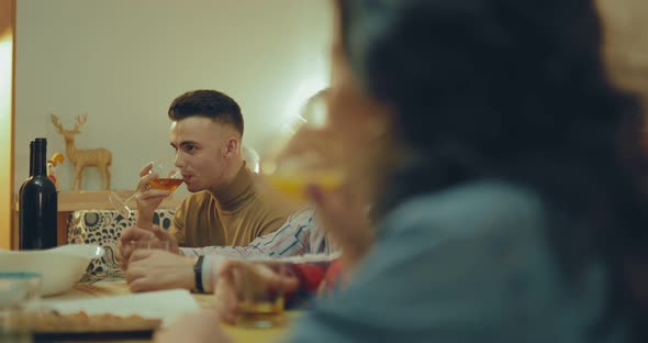 Young Nice People Having Fun Indoors