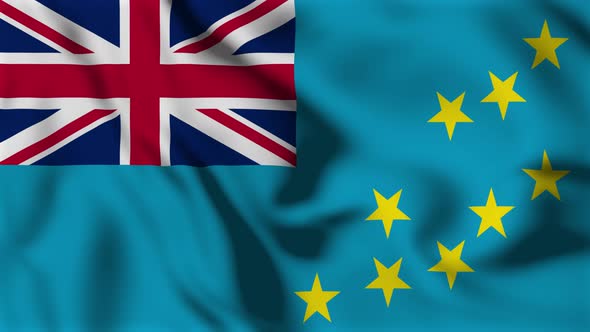 Tuvalu Flag Animation Loop Background