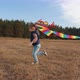 Little Boy Playing with a Kite Running on the Meadow - VideoHive Item for Sale
