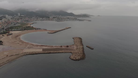 Flying over Marseille beautiful coastline. France 2020