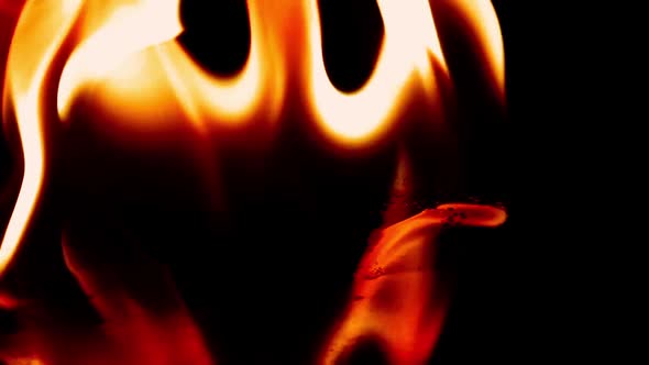 Abstract Red and Yellow Fire Burning Background Texture