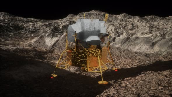 Lunar Landing Mission on the Moon alt