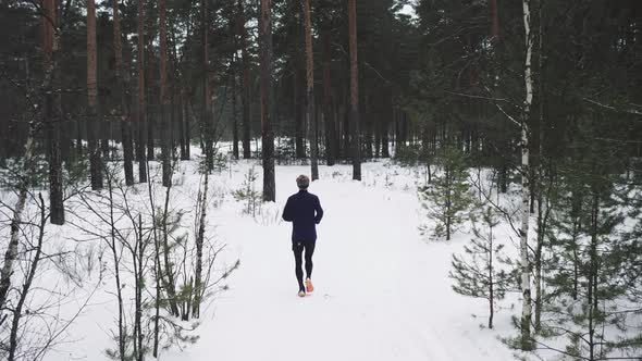 Running Man In Sportswear Workout Before Triathlon