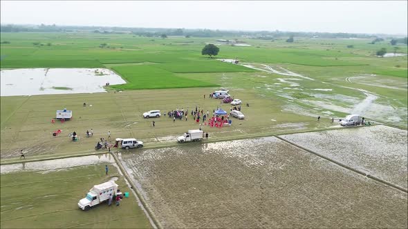 A outskirt location of Lucknow India .A long outing came to an end .