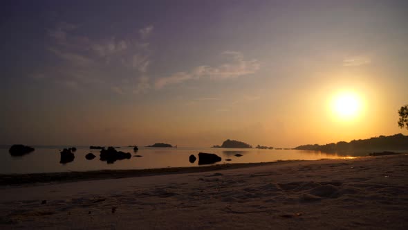 Sunrise beach with Golden time