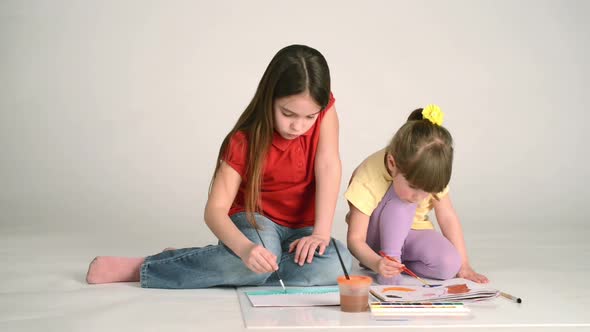 Girl Learning To Draw