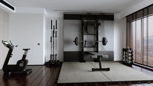 Personal Training Studio With Pilates Reformer Machine And Other Pilates Equipments