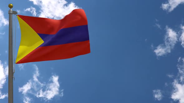San Juan De Pasto City Flag (Colombia) On Flagpole