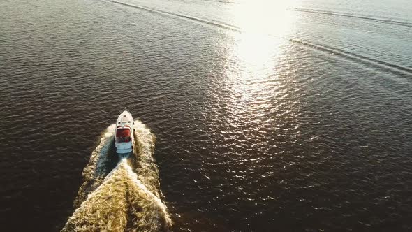 Speed Boat on the River