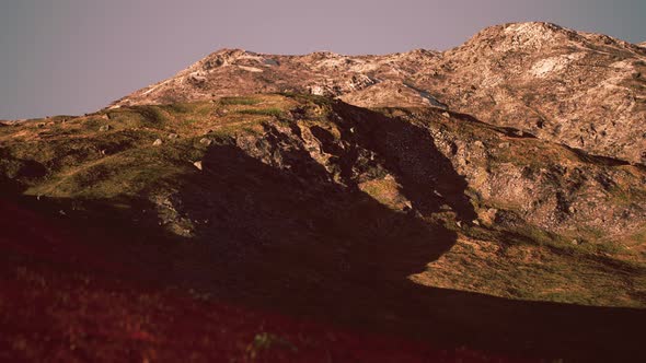 Sunset Colors Mountain Sky Landscape