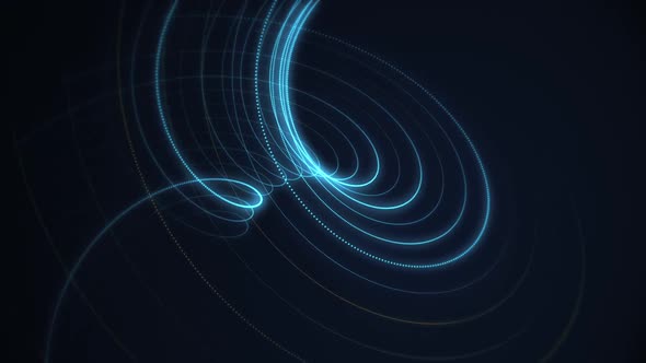 Elegant Spiraling Fractal Light Wave Motion Background