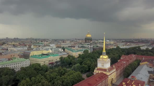 Beautiful Span Near Admiralty Spire in St Petersburg