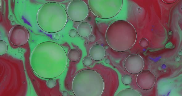 Fantastic Structure of Colorful Bubbles. Chaotic Motion. Abstract Background