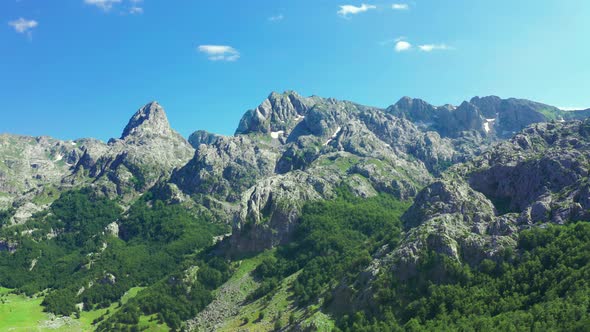 Beautiful Rocky Pasjak Mount Near Bukumirsko Lake in National Park Komovi Montenegro