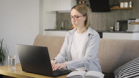 Woman Student Studying a New Specialty in Online Courses