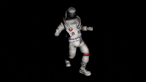 Astronaut trying to walk in space