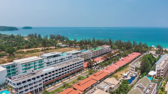 Aerial Hyperlapse of the Coast of Phuket Island