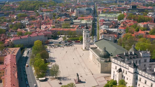 Aerial View of Vilnius Old Town