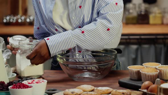 African American Chef Cooking Biscuits