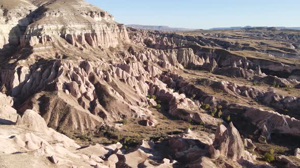 Cappadocia Landscape Aerial View. Turkey. Goreme National Park