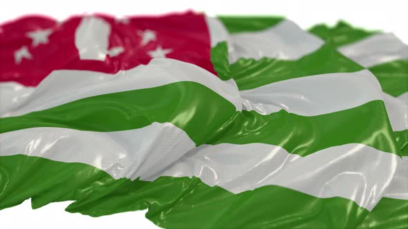 Abhkazia  Flag Wrinkled Include Alpha alt