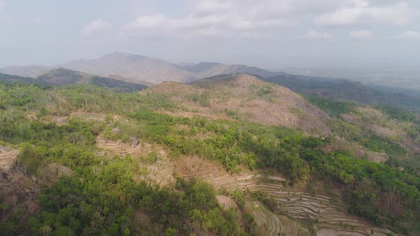 Mountain Landscape Jawa Island, Indonesia.