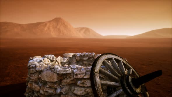 Old Stone Water Well in the Desert