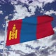 Mongolia Flag With Sky 4k - VideoHive Item for Sale