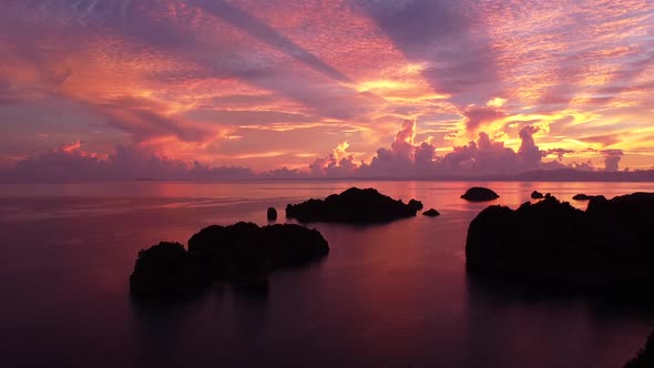 Drone Sunrise, Beautiful , Amazing Sky and Clouds