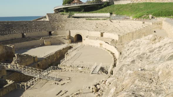 Roman Amphitheatre in Tarragona, Costa Dorada, Catalonia, Spain