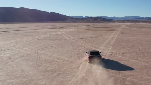 Red Sport Car Aerial