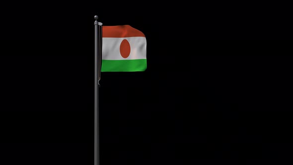 Niger Flag With Alpha 4K