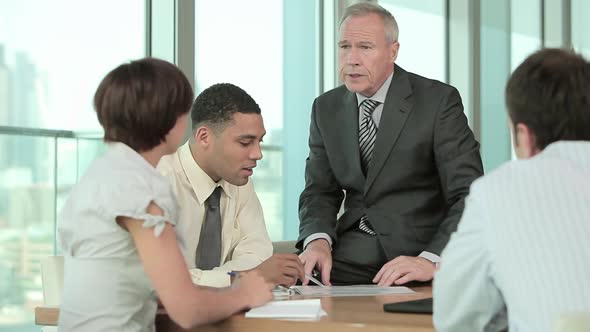 Businesspeople having a meeting