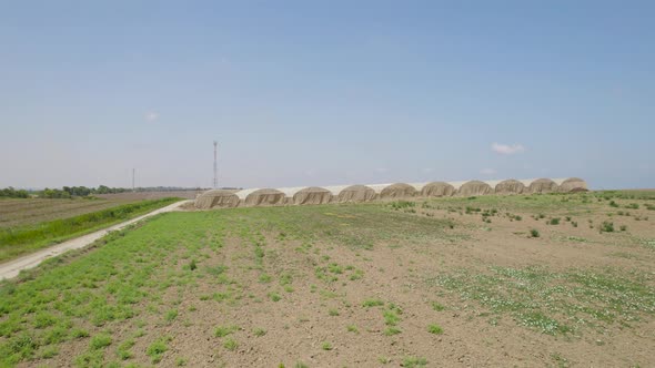 Aerial of Greenhouses At Alumim Kibbutz at Sdot Negev, Israel