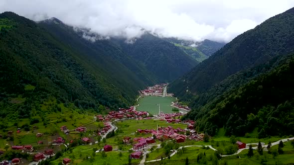 TURKEY trabzon uzungöl in a foggy weather