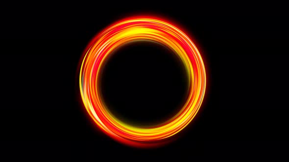 Abstract Swirling Glowing Circles Animation