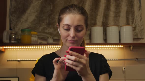 Young Woman Use Phone