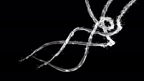 The water moves in 3 lines alt