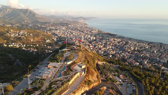 Alanya, Turkey - a Resort Town on the Seashore. Aerial View