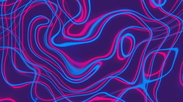 Abstract glowing  liquid lines motion background