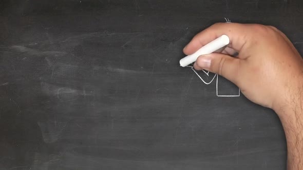 An Animation of Writing on a Black Board That Sale Ends Soon