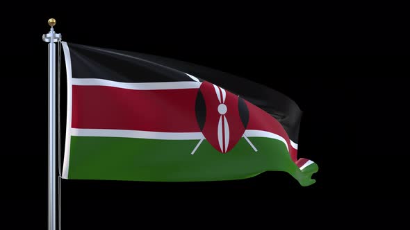 Kenya Waving Flag