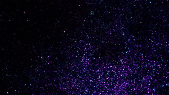 Neon Glitter Background in Super Slow Motion at 1000Fps