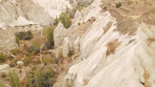 Cappadocia Landscape Aerial View. Turkey. Goreme National Park