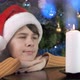 Dreaming Teen Christmas Night with Candle - VideoHive Item for Sale