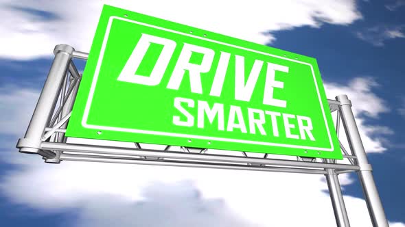 Drive Smarter Safe Transportation Freeway Road Sign Travel Safety