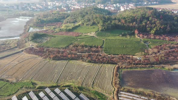 Solar power station in montain