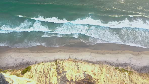 Drone Aerial video of La Jolla Glideport Beach at Sunset